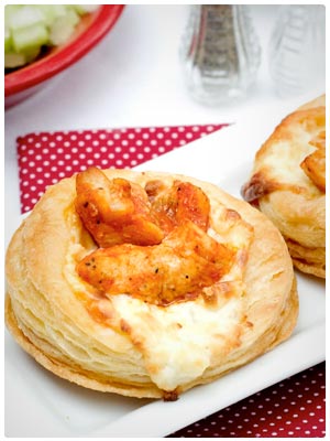 Puff Pastry Buffalo Chicken Appetizer