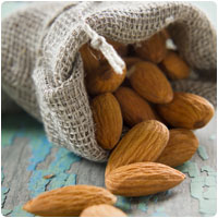 almonds and almond milk
