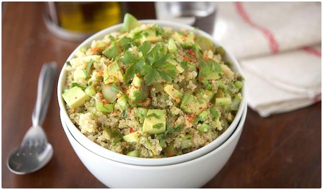 green quinoa salad
