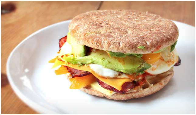 low calorie breakfast sandwich