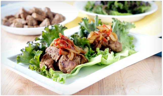 pork lettuce wrap