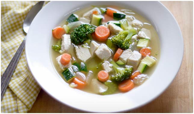 vegetable and chicken soup