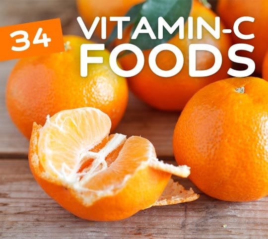 34 Foods high in Vitamin C- to keep your immune system strong & you healthy.