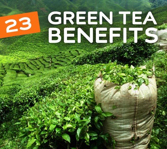23 Benefits of Green Tea- for your health, skin, weight loss, detox, disease prevention and so much more. If your not drinking green tea, this is why you should.