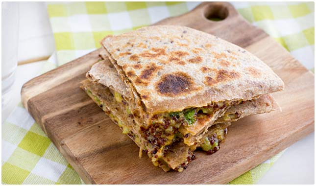 broccoli quinoa quesadillas