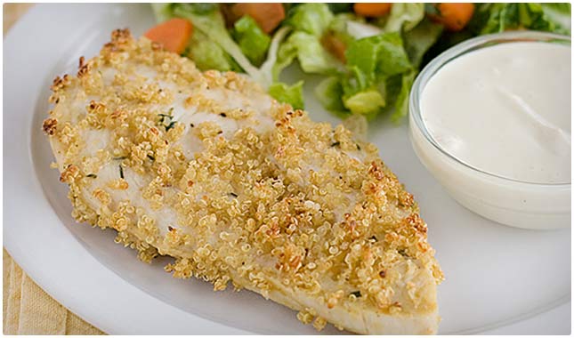 quinoa crusted chicken