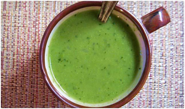 sweet pea and mint soup