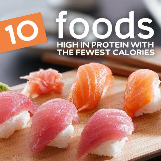 These are the Top 10 foods highest in protein with the least calories…
