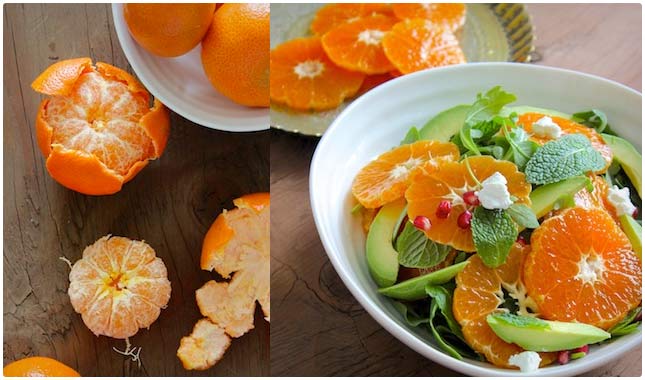 healthy orange and avocado salad