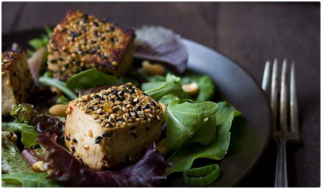 sesame crusted tofu