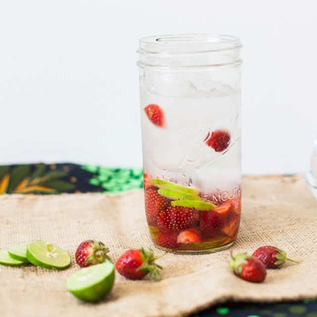 strawberry and lime water