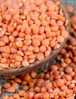 Lentils are High in Fiber