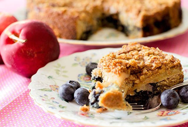 Nectarine and Blueberry Coffee Cake