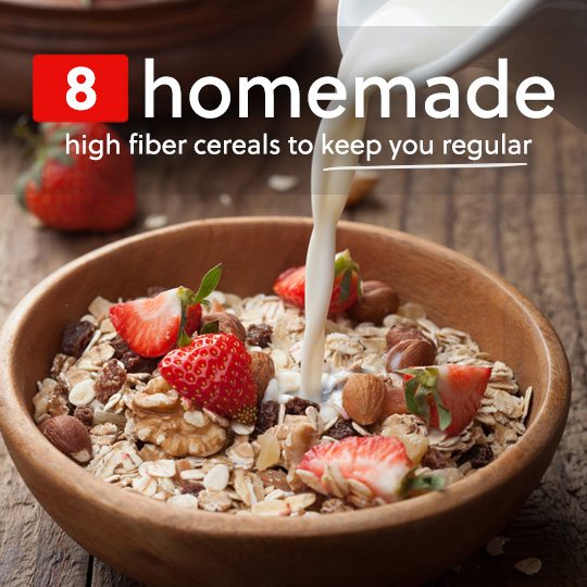 These homemade high fiber cereals are delicious and will help keep you regular...