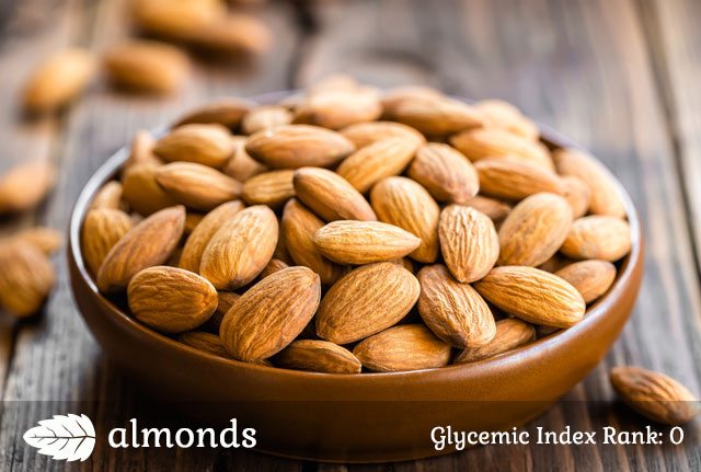 Low glycemic almonds