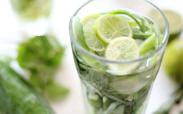 cucumber and basil water