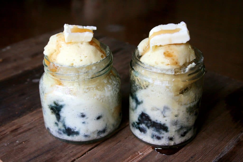 Blueberry pancake mason jar recipe