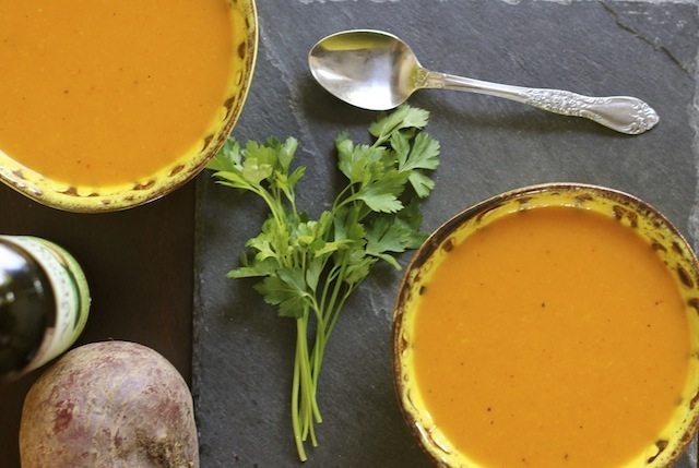 Ginger, carrot and turmeric soup