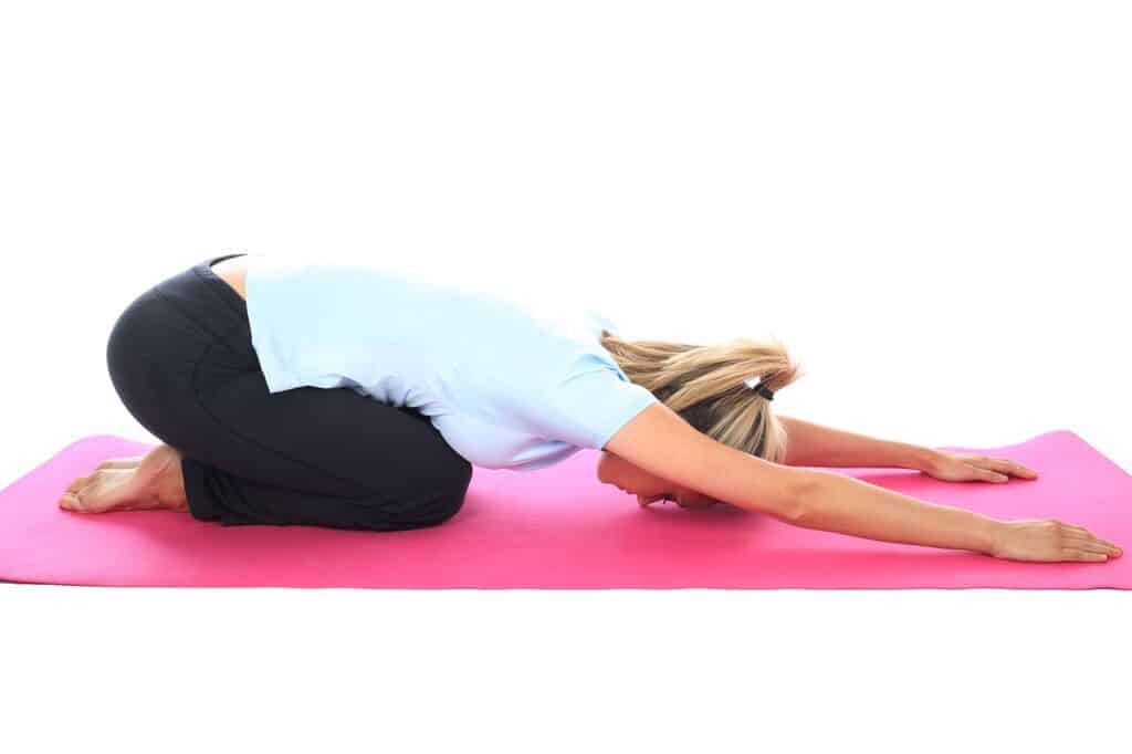 yoga for digestion childs pose