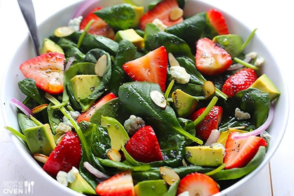 Strawberry Avocado Spinach Salad