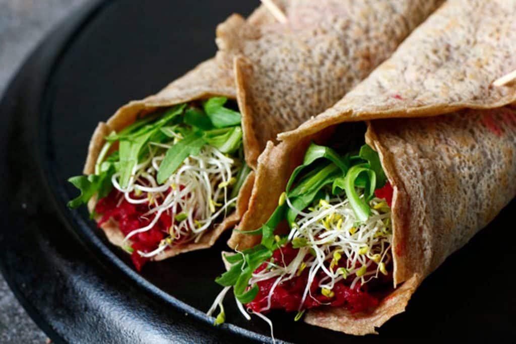 Buckwheat teff wraps