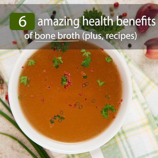 Bone broth is simply homemade stock made from boiling and simmering animal bones/ligaments. See the top 6 reasons to add bone broth to your diet. Plus, recipes!