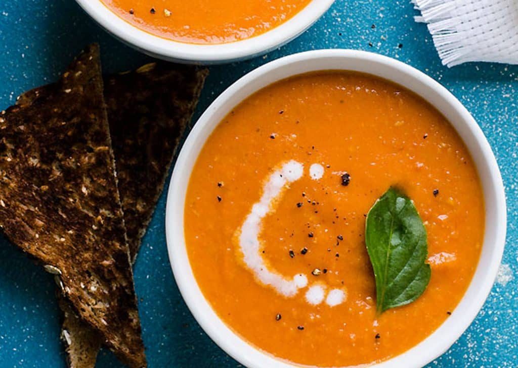 Creamy sundried tomato soup