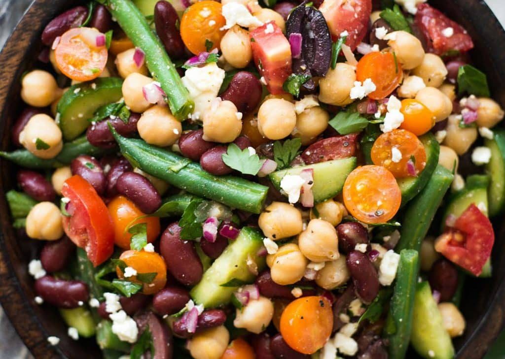 Mediterranean three bean salad