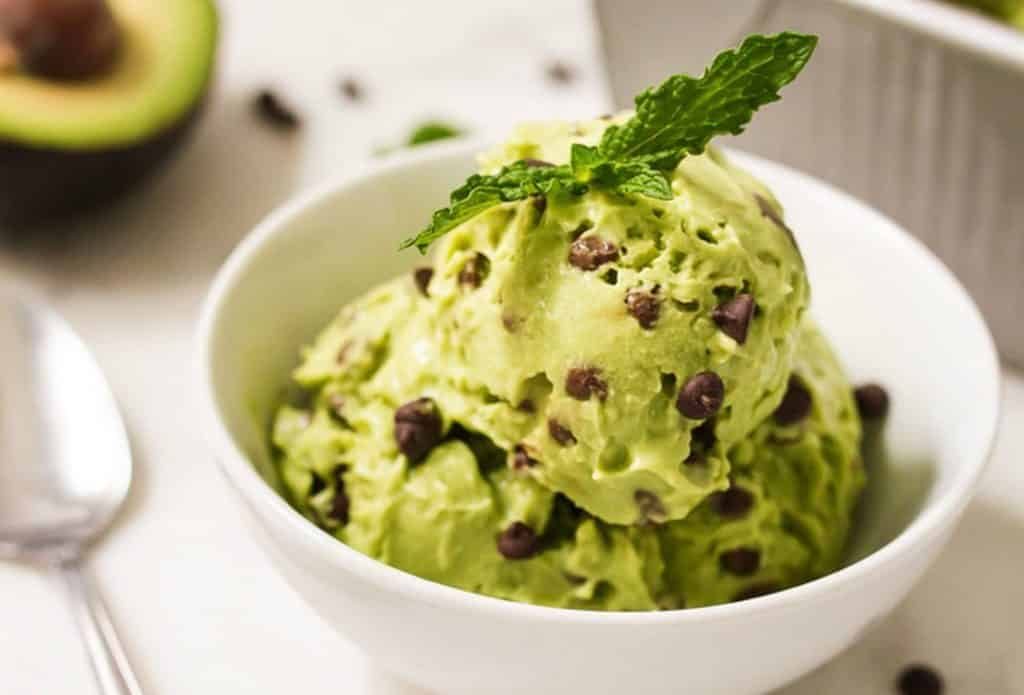 Mint choc chip ice-cream