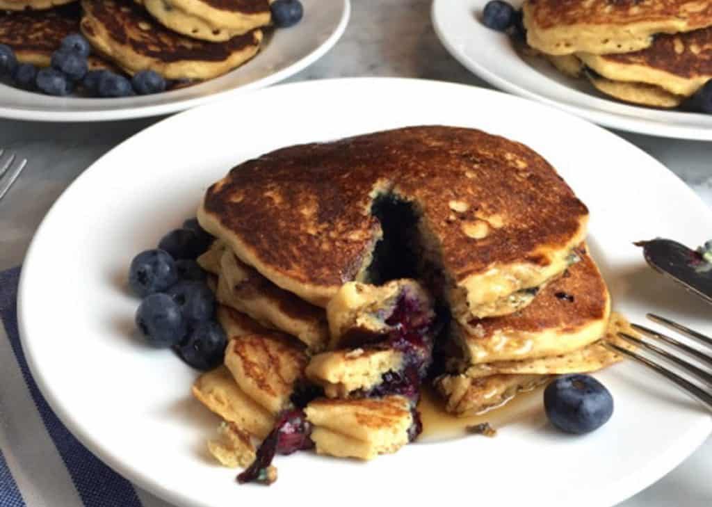 Oatmeal blueberry pancakes