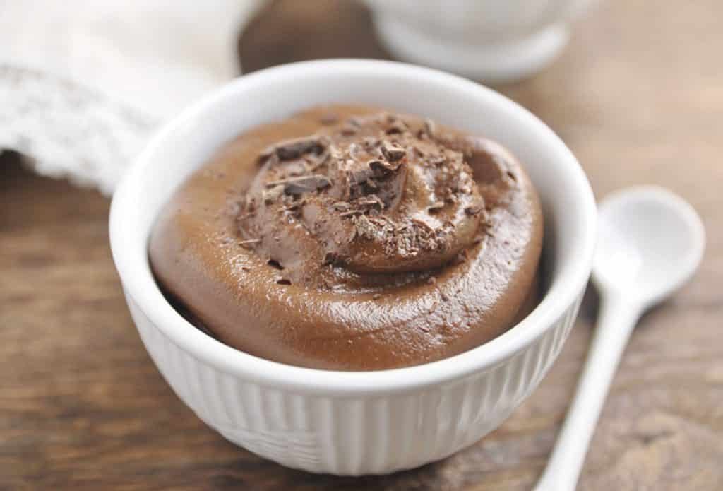 Salted mocha avocado mousse