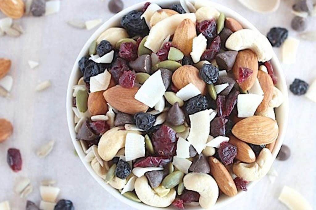 Bluberry cranberry coco nutty trail mix