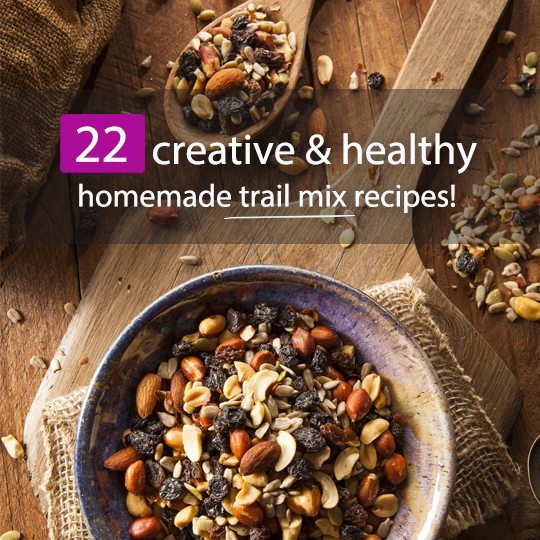 Make your own healthy trail mix! Check out these 22 creative options...
