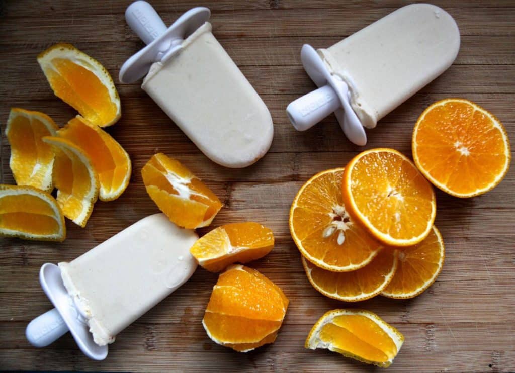 Coconut Milk Orange Creamsicles