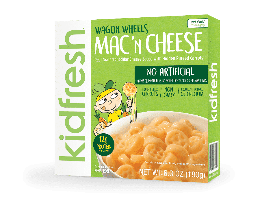 Kidfresh Wagon Wheels Mac ‘N Cheese Health Frozen Foods