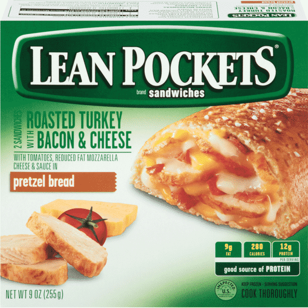 Lean Pockets Roasted Turkey, Bacon and Cheese Health Frozen Foods
