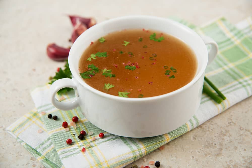 Bone broth food for upset stomach